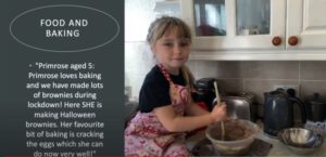 Image of young girl baking as part of Unlocked Experiences project